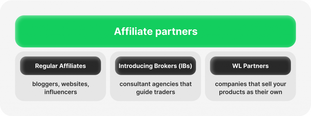 Different Types of Affiliate Partners