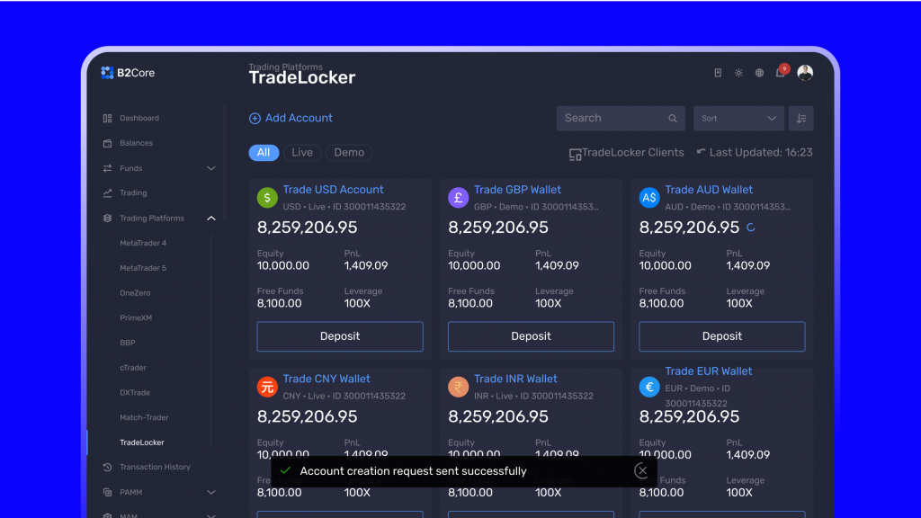 TradeLocker Screen