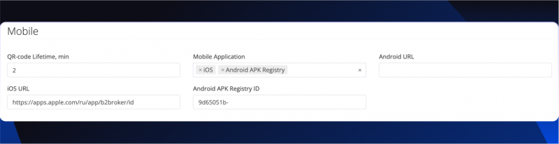 B2CORE Mobile App Configuration in Back Office
